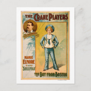 The Crane Players, The Boy from Boston Theatre Postcard