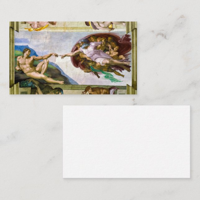 The Creation of Adam by Michelangelo Business Card (Front/Back)