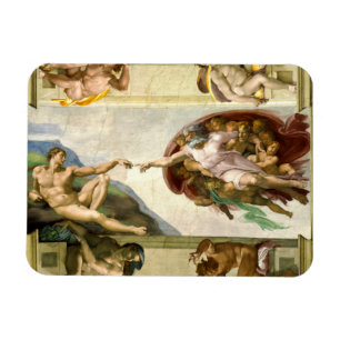 The Creation of Adam by Michelangelo Fine Art Magnet