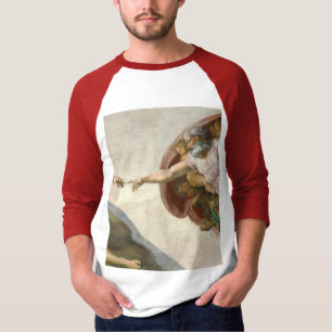 The Creation of Adam by Michelangelo T-Shirt