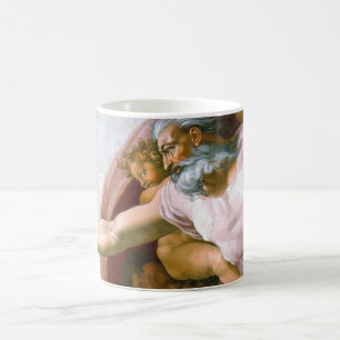 The Creation of Adam (detail), Michelangelo Coffee Mug
