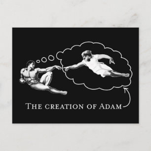 The Creation of Adam (god) Postcard
