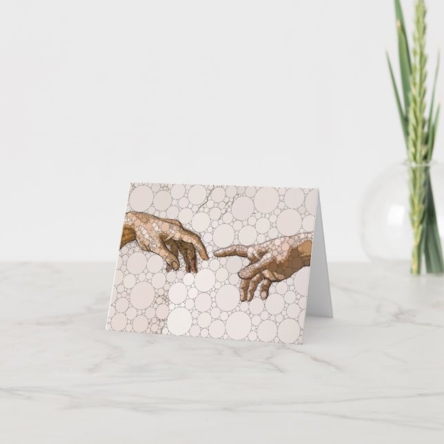 The Creation of Adam, Hands by After Michelangelo Thank You Card (Front)