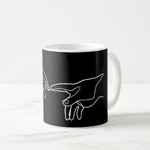 The Creation of Adam hands, Michelangelo Coffee Mug