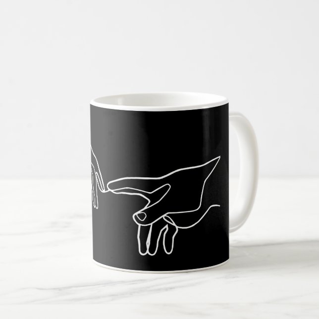 The Creation of Adam hands, Michelangelo  Coffee Mug (Front Right)