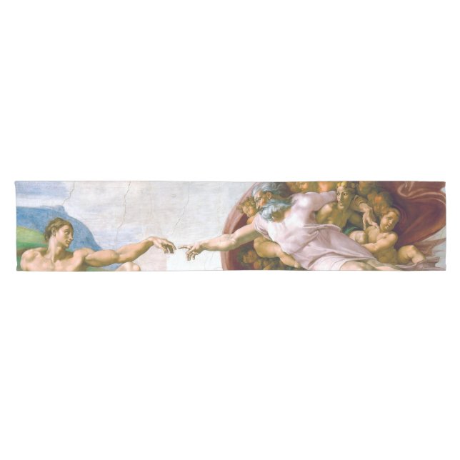The Creation of Adam, Michelangelo Short Table Runner (Horizontal)