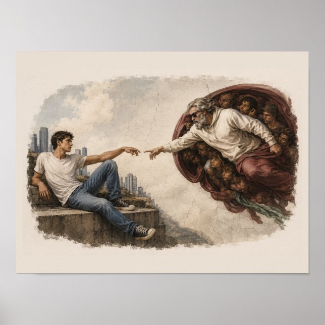 The Creation of Adam - Modern Twist  Poster (Front)