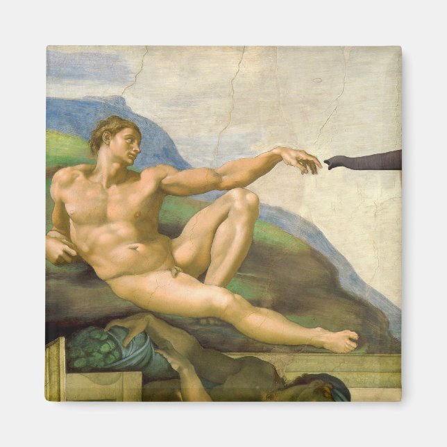The Creation Of Adam Parody Magnet (Front)