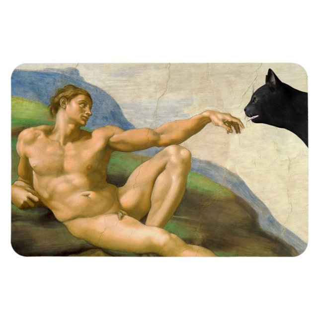 The Creation Of Adam Parody Magnet (Horizontal)