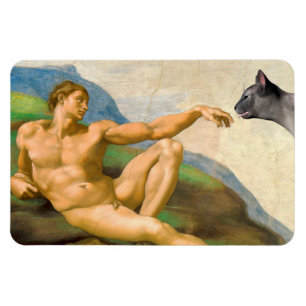 The Creation Of Adam Parody Magnet