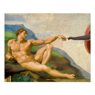 The Creation Of Adam Parody Poster