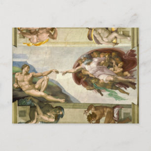 The Creation of Adam, Sistine Chapel, Michelangelo Postcard