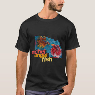 The Creation of Betta - Watercolor Betta Fish Art T-Shirt