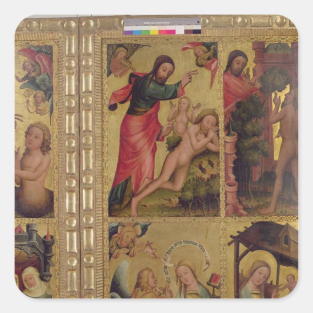 The Creation of Eve, a panel from Grabower Square Sticker (Front)