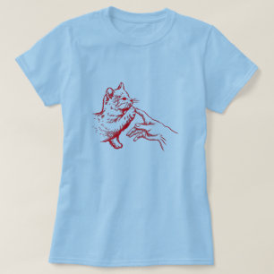 The Creation of Hand - Funny Cat Design T-Shirt