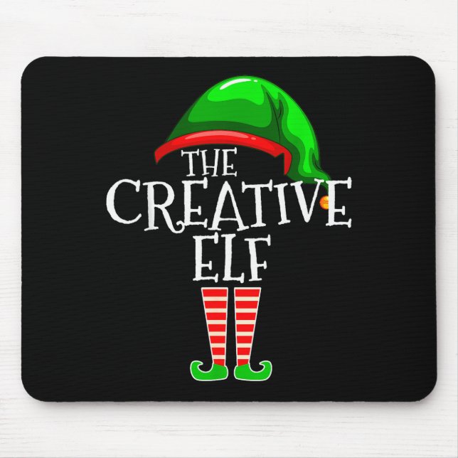 The Creative Elf Family Matching Group Christmas  Mouse Pad (Front)