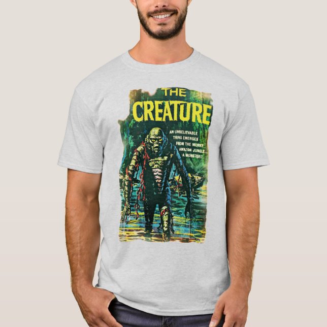 "THE CREATURE" Retro Horror T-Shirt (Front)