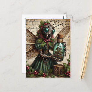 The Creepy Christmas Insect Postcard