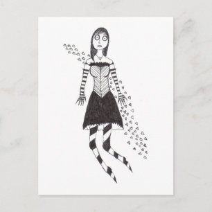 The Creepy Heart Girl Postcard