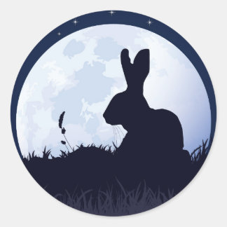 THE CREGGAN WHITE HARE CLASSIC ROUND STICKER