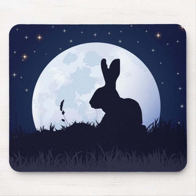 THE CREGGAN WHITE HARE MOUSE PAD (Front)