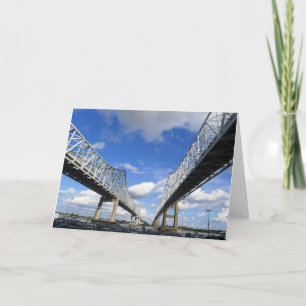 The Crescent City Connection, New Orleans, LA - Card