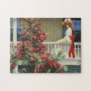 The Crimson Rambler Philip Hale Fine Art Jigsaw Puzzle