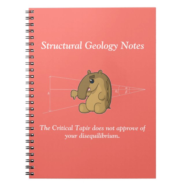 The Critical Tapir- Structural Geology Notebook (Front)