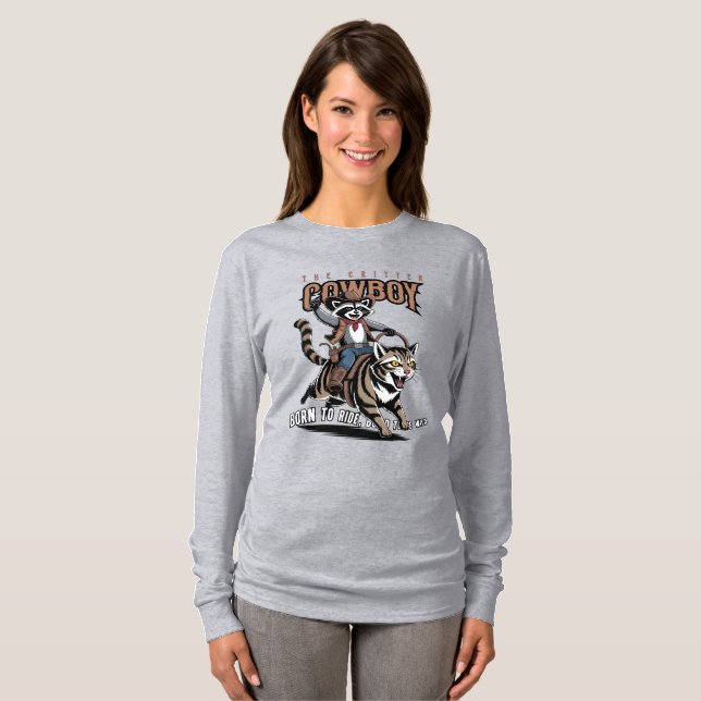 The critter cowboy (Lt. mode) | Women Lg. Sleeve T-Shirt (Front Full)