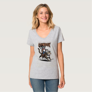The critter cowboy (Lt. mode)   Women's V-Neck T-Shirt
