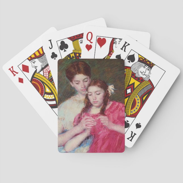 The Crochet Lesson (Two Sisters) Playing Cards (Back)