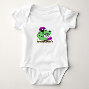 The Crocodile inside me   cute beautiful design Baby Bodysuit