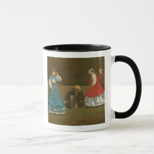 The croquet game, 1866 (oil on canvas) mug