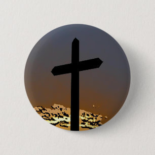 The Cross 6 Cm Round Badge