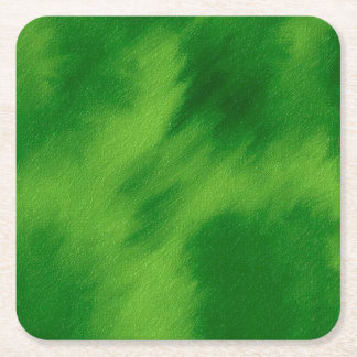 The cross and the green of the forest square paper coaster