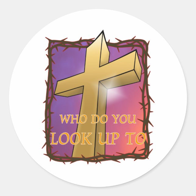 The Cross Classic Round Sticker (Front)