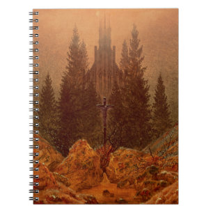 The Cross in the Mountains, 1812 (oil on canvas) Spiral Notebook