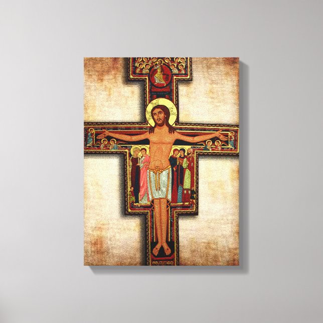 The Cross of San Damiano Canvas Devotional Image. Print (Front)