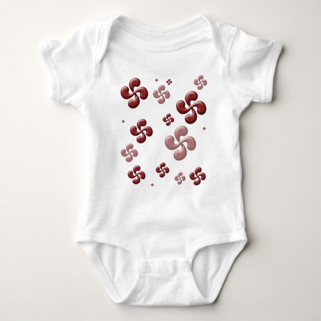 The crosses Basque 3D! Baby Bodysuit (Front)