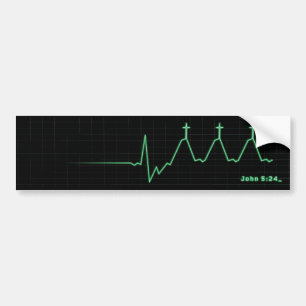 The Crossover EKG Bumper Sticker