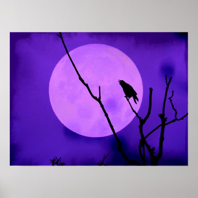 The Crow and the Amethyst Moon Poster (Front)