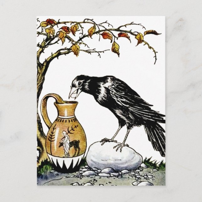 The Crow and the Pitcher Postcard (Front)
