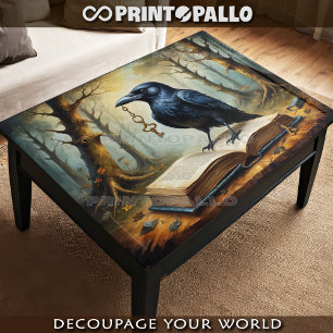 The crow has the key (to a fantasy world!) tissue paper