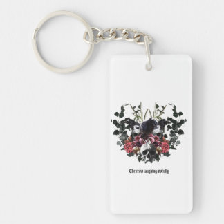 The Crow Laughing Awfully Key Ring