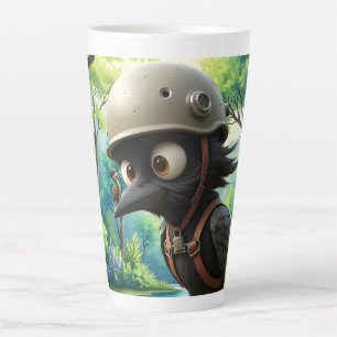The Crow Who Took Flying Advice from a Snail. Latte Mug
