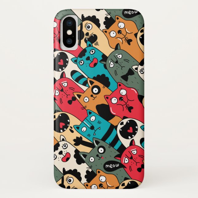 The crowd of cats Case-Mate iPhone case (Back)