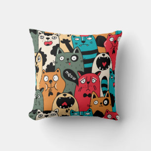The crowd of cats cushion