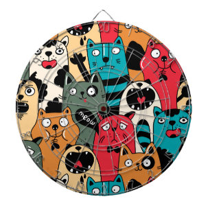 The crowd of cats dartboard