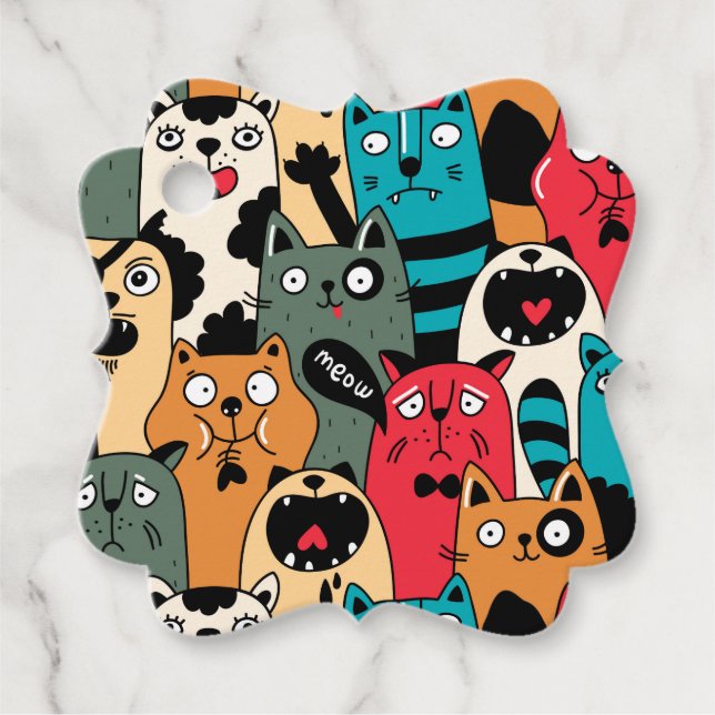 The crowd of cats favour tags (Front)