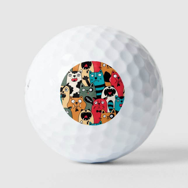The crowd of cats golf balls (Front)